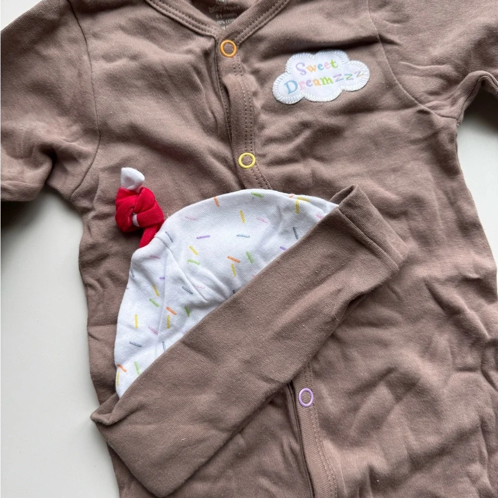 NWOT Baby Aspen Chocolate Brown Pajama “Sweet Dreamzzz” Gift Set - Picture 3 of 6